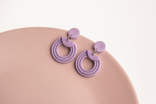 Pastelni uhani Violet